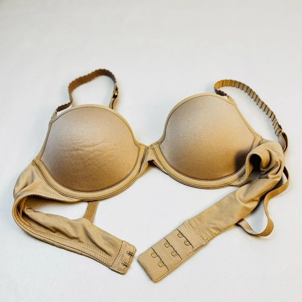 Third Love T-Shirt Bra 32B Classic 24/7 Taupe Underwire Hook Back Closure NWOT